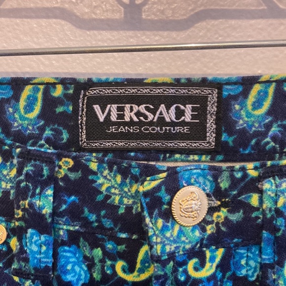 Versace Jean Couture Denim Printed Paisley Skinny Jeans | SZ 27 - Picture 3 of 8
